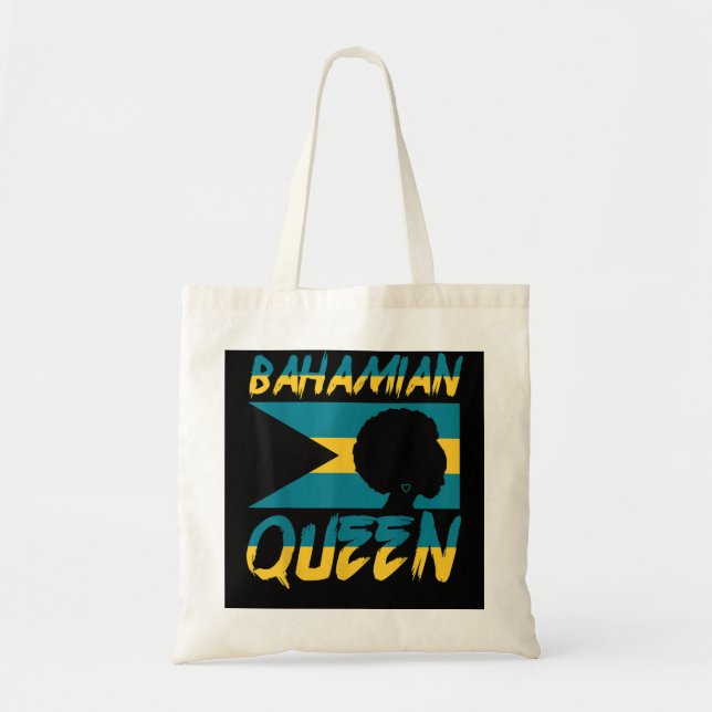 Bahamian Queen Bahamas Flagga Pride Home Land Henn Tygkasse (Framsidan)