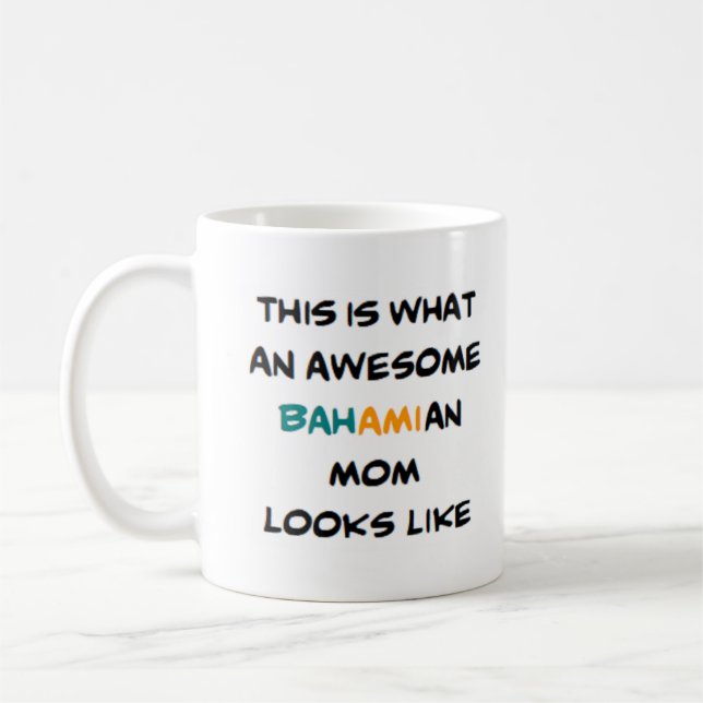 bahamisk mamma, fantastisk kaffemugg (Vänster)