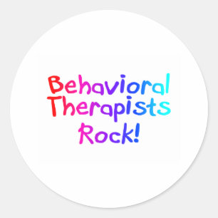 Bahaviorial Therapists Sten Runt Klistermärke