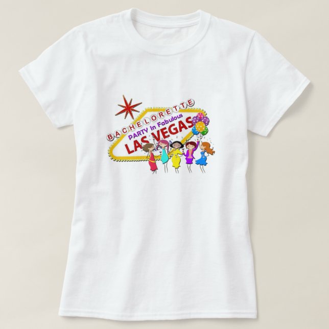 BAHELORETTE PARTY I Las Vegas T-Shirt (Design framsida)