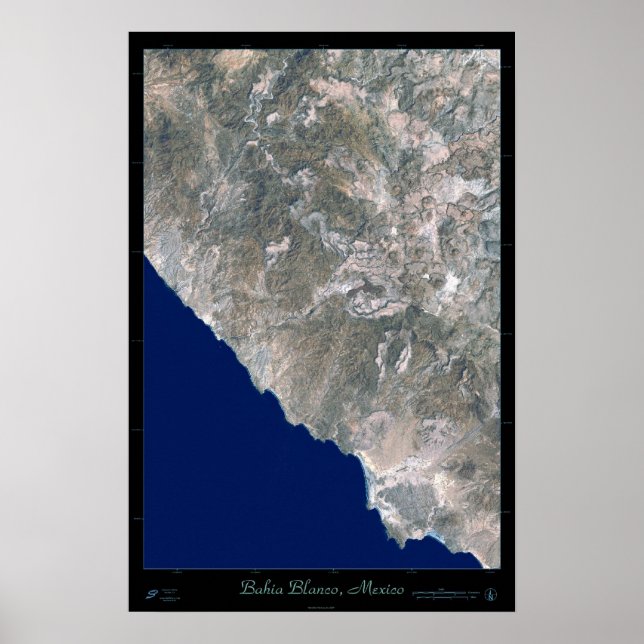 Bahia Blanco, Baja California satellit affisch (Framsidan)