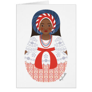 Bahia brasiliansk Matryoshka-kort OBS Kort