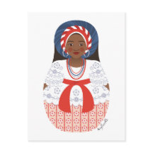 Bahia Brazilian Matryoshka Postcard