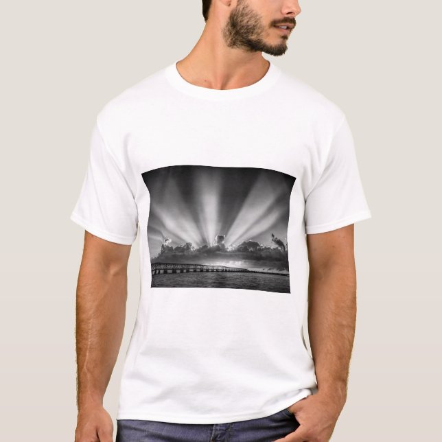 Bahia Honda Bridge Sunset T Shirt (Framsida)
