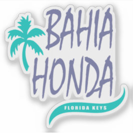 Bahia Honda Florida Nycklar med handflatan träd Klistermärken