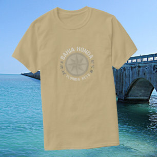 Bahia Honda Florida Nycklar nautical latitude T Shirt