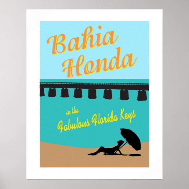 Bahia Honda Florida Nycklar Poster (Framsidan)