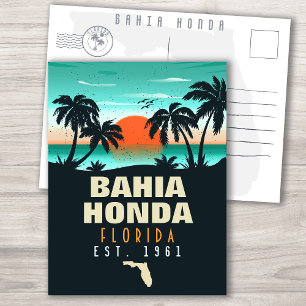 Bahia Honda Nyckel Florida Retro Sunset Souvenirs Vykort