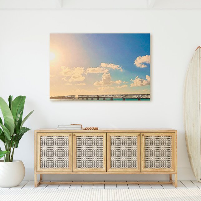 Bahia Honda Railroad Bridge Florida Nycklar Canvastryck (Skapare uppladdad)