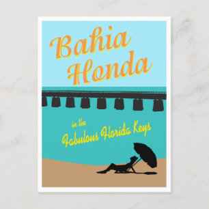 Bahia Honda State Park Florida Nycklar Illustratio Vykort