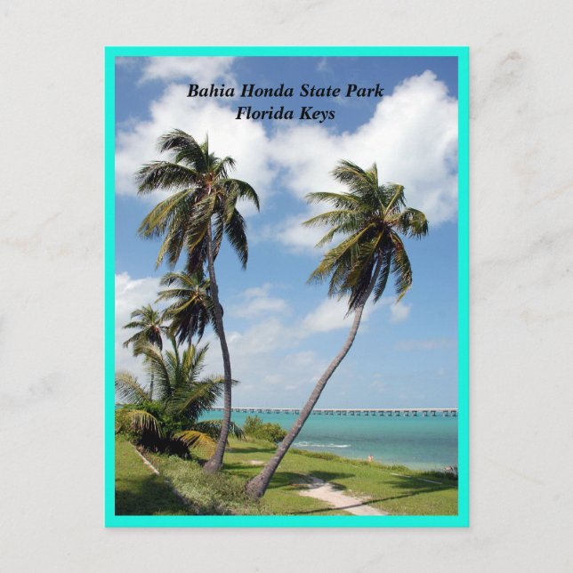 Bahia Honda State Park Florida Nycklar Photo Print Helg Vykort (Framsida)
