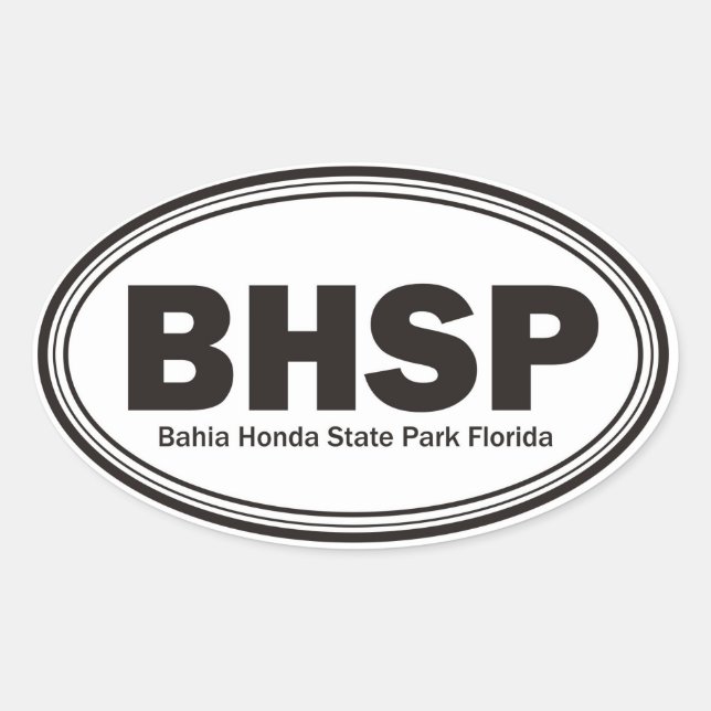 Bahia Honda State Park Ovalt Klistermärke (Framsida)