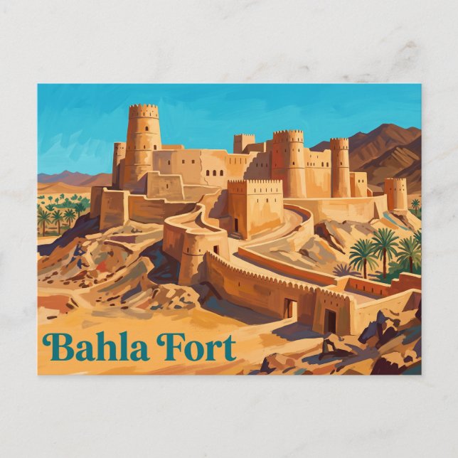 Bahla Fort Oman Vykort (Framsida)