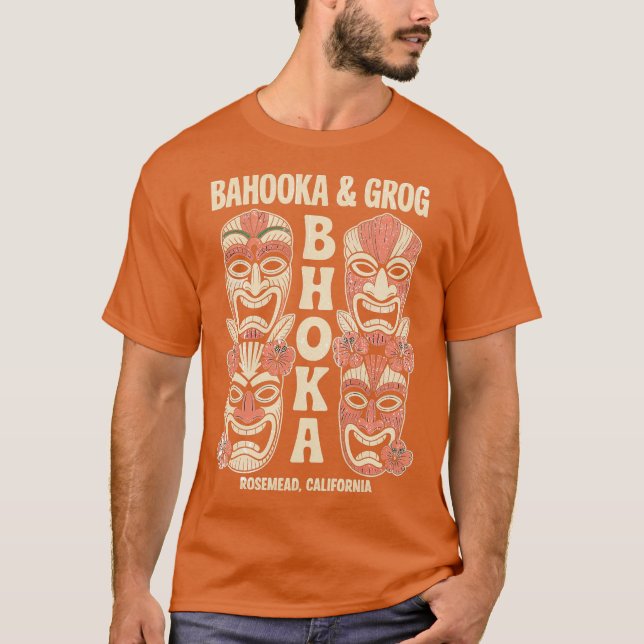 Bahooka Ribs & Grog T Shirt (Framsida)