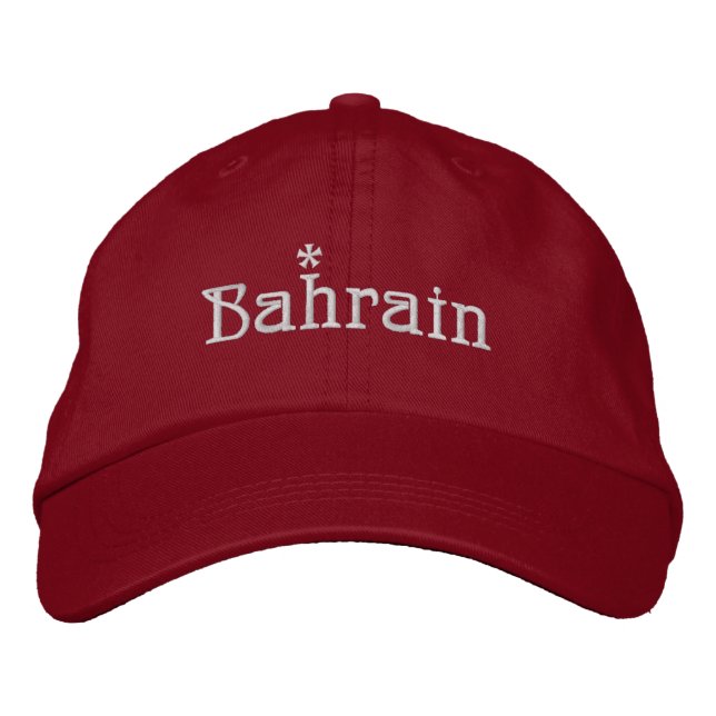 Bahrain Broderad Basebollhatt Keps (Framsida)