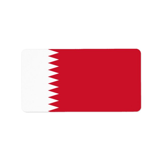 Bahrain flagga adressetikett (Framsidan)