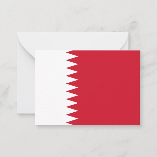 Bahrain flagga anteckningskort (Framsida)