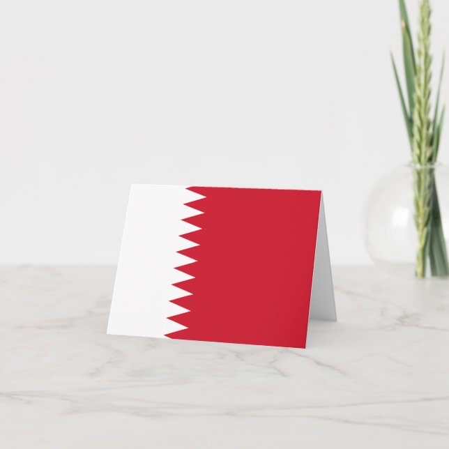 Bahrain flagga anteckningskort (Framsida)