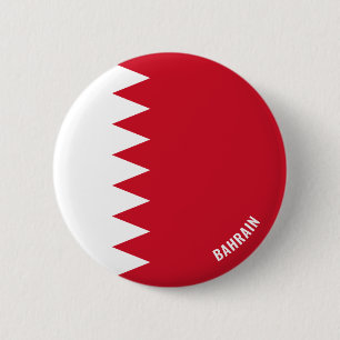 Bahrain Flagga Charming Patriotic Button Knapp