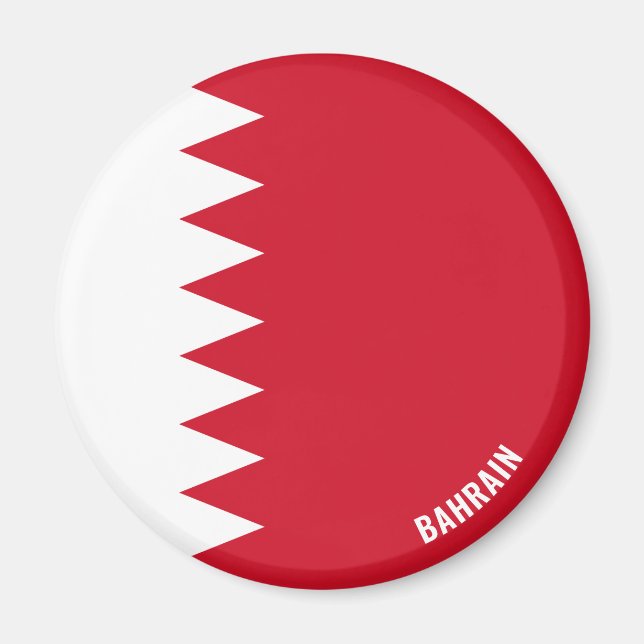 Bahrain Flagga Charming Patriotic Magnet (Framsidan)