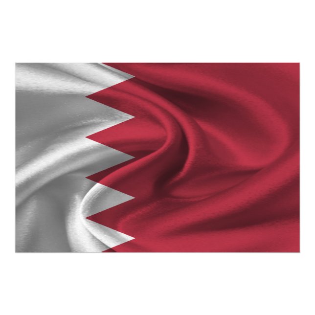 Bahrain Flagga Fototryck (Framsidan)