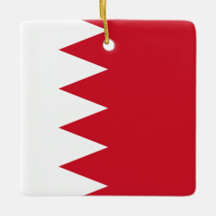 Bahrain Flagga Julgransprydnad Keramik