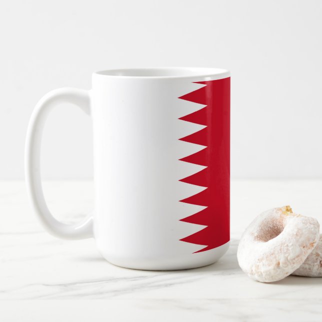 Bahrain flagga kaffemugg (Med munk)