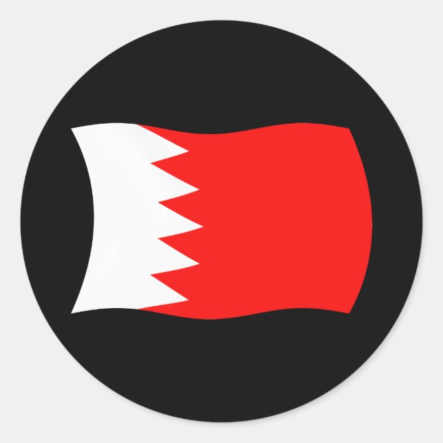 Bahrain Flagga Klistermärke (Framsida)
