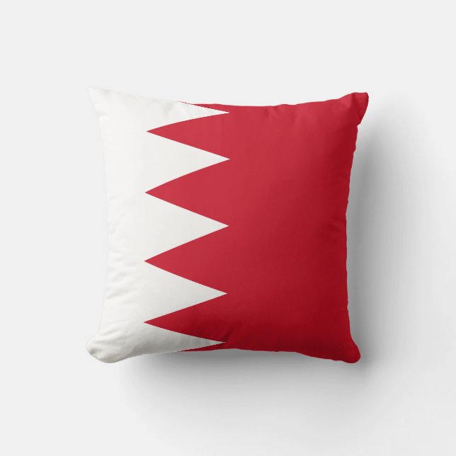 Bahrain Flagga Kudde (Framsida)