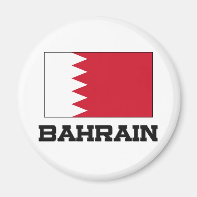 Bahrain Flagga Magnet (Framsidan)
