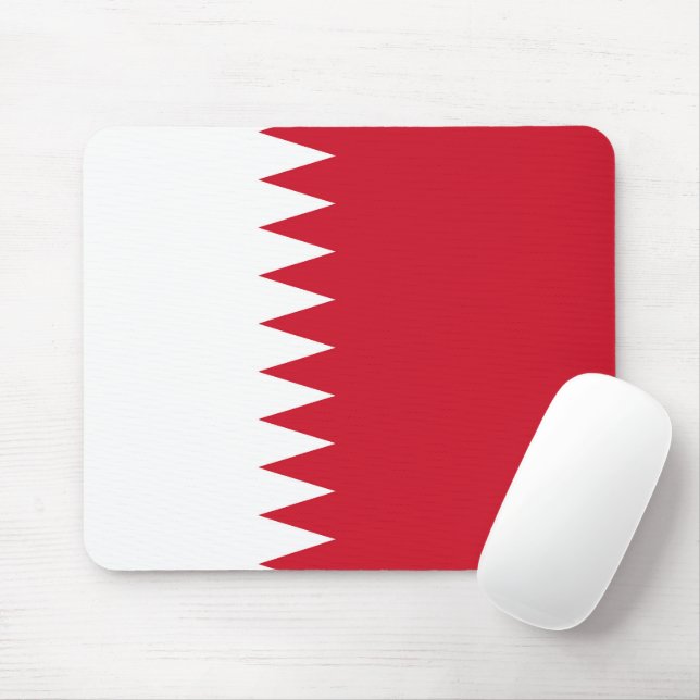 Bahrain flagga musmatta (Med mus)