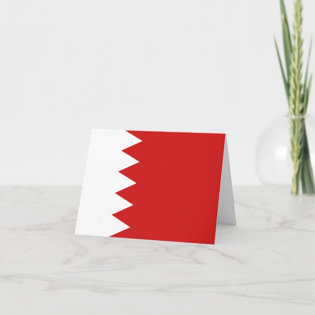 Bahrain Flagga Notekard Kort (Framsida)