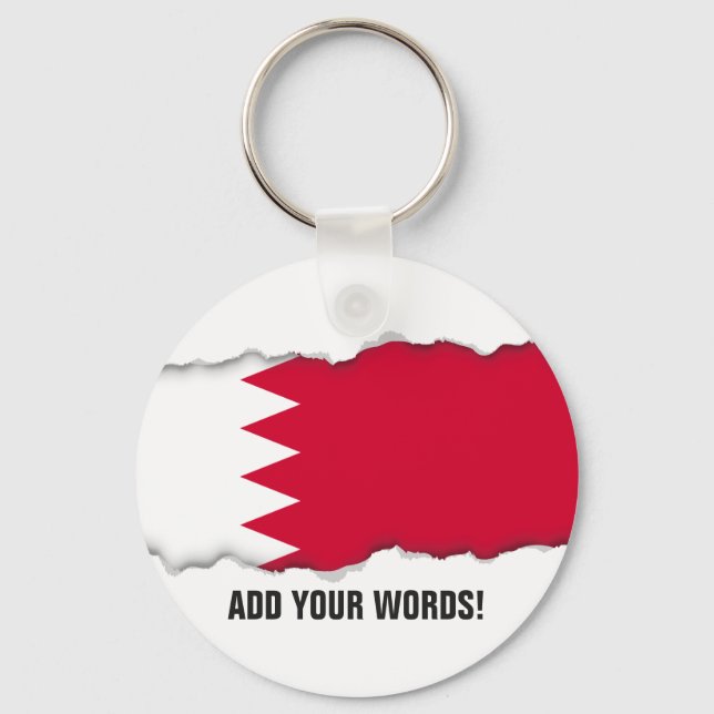 Bahrain Flagga Nyckelring (Framsida)