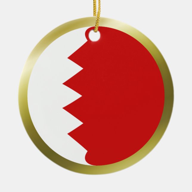 Bahrain Flagga Ornament (Framsidan)