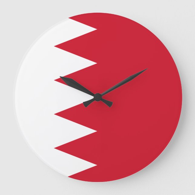Bahrain Flagga Stor Klocka (Framsida)