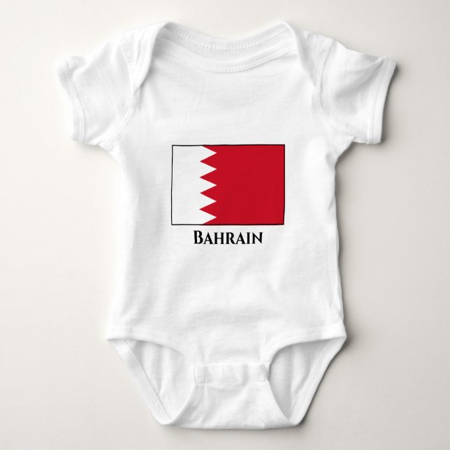 Bahrain Flagga T Shirt (Framsida)