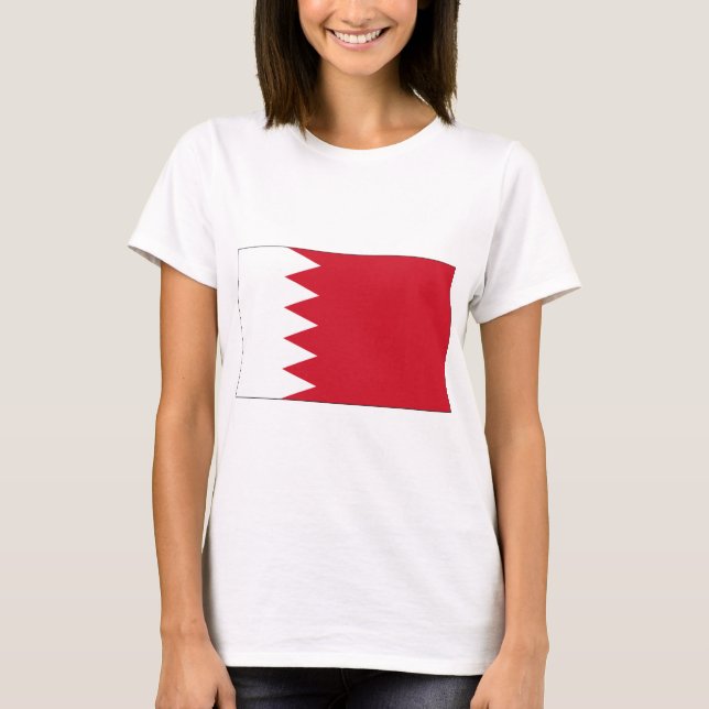Bahrain Flagga T Shirt (Framsida)