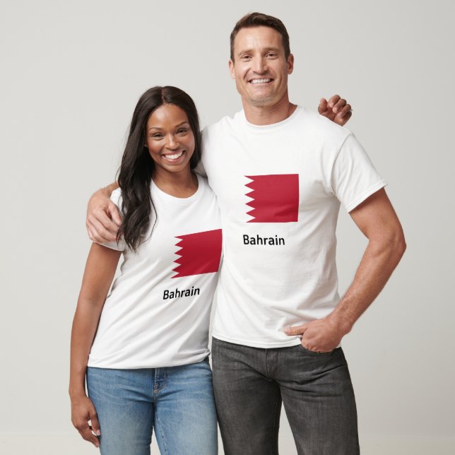 Bahrain Flagga T Shirt (Unisex)