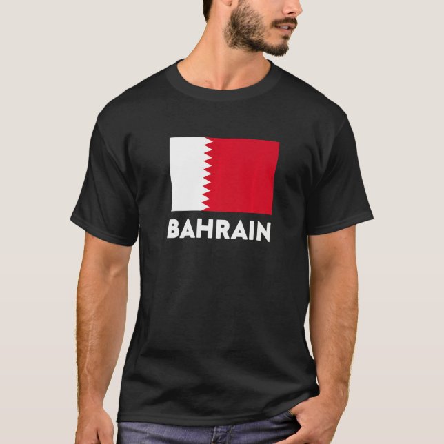 Bahrain Flagga T Shirt (Framsida)