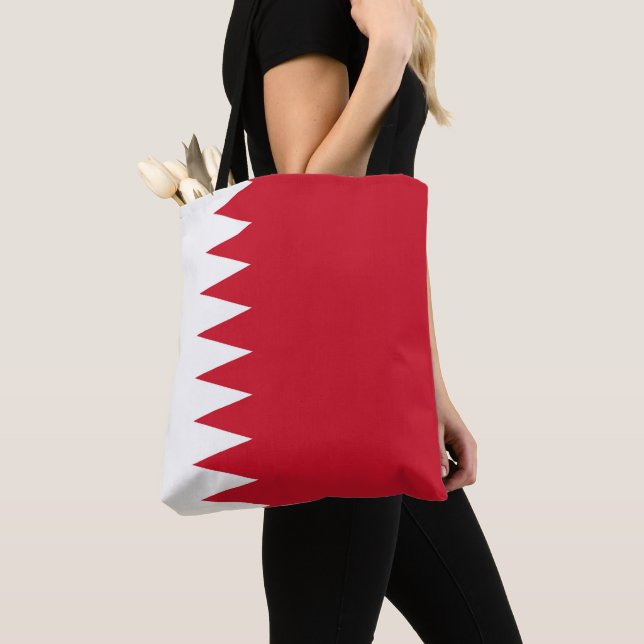 Bahrain flagga tygkasse (Närbild)