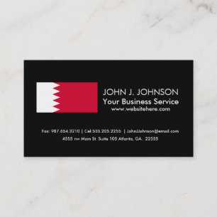 Bahrain flagga visitkort