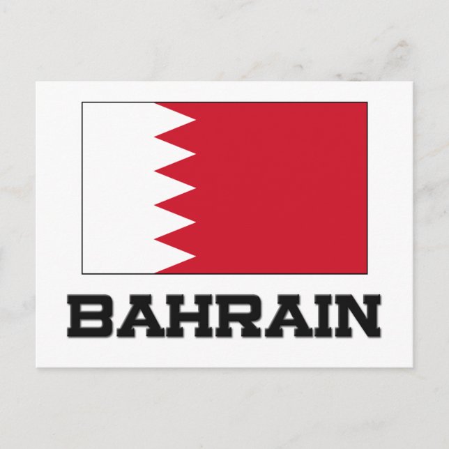 Bahrain Flagga Vykort (Framsida)