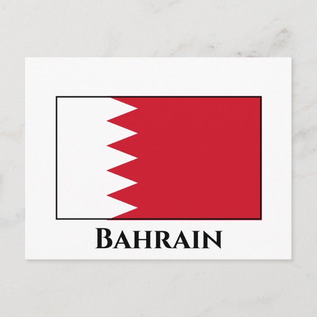 Bahrain Flagga Vykort (Framsida)