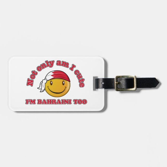 Bahrain flaggadesigner bagagebricka (Horisontell Framsida)