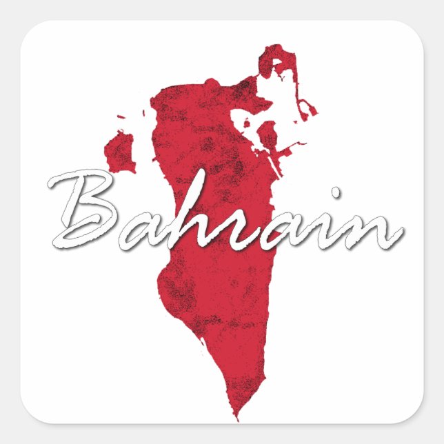 Bahrain Fyrkantigt Klistermärke (Framsida)