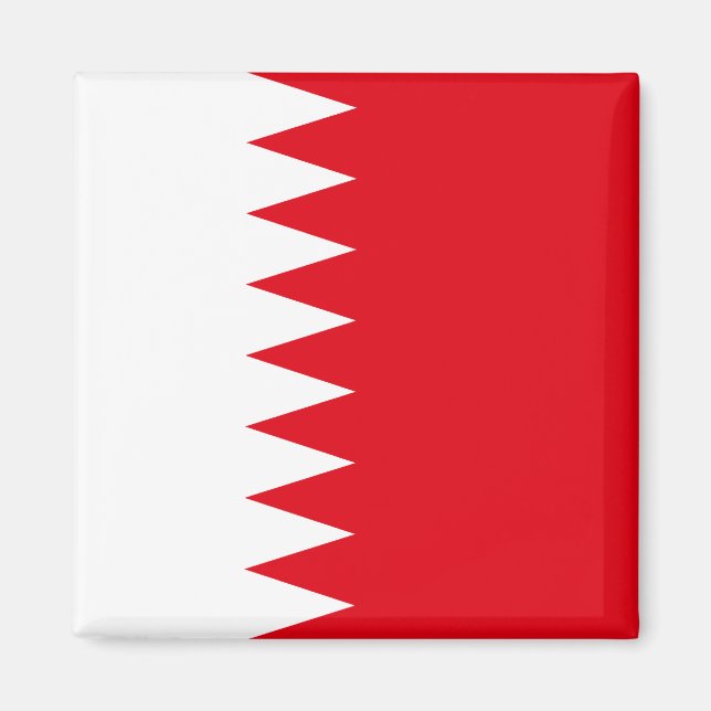 Bahrain High Quality Flagga Magnet (Framsidan)