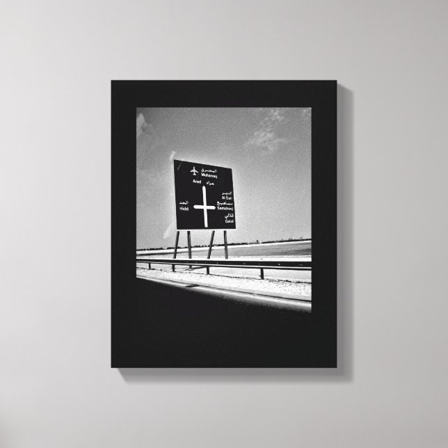 Bahrain Highway-tecken Canvastryck (Framsida)