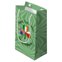 Bahrain Irland USA Shamrock Flag Personlig