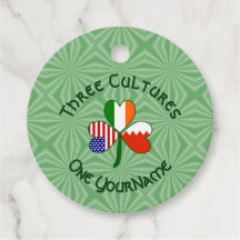 Bahrain Irland USA Shamrock Flag Personlig