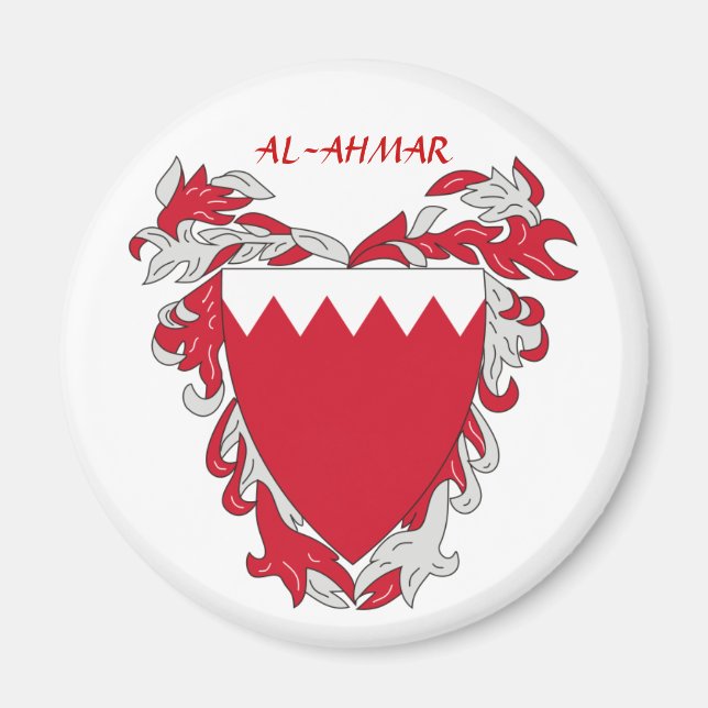 Bahrain Jackar om Arm ’AL-AHMAR’ Magnet (Framsidan)